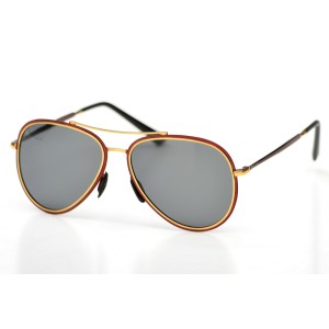 Gucci сонцезащитные очки 9536 вишнёвые с серой линзой 