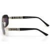 Gucci сонцезащитные очки 9539 металлик с чёрной линзой 