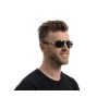 Gucci сонцезащитные очки 9539 металлик с чёрной линзой 