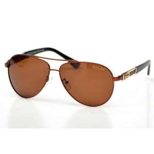 Gucci сонцезахисні окуляри 9556 бронзові з коричневою лінзою 