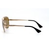 Gucci сонцезащитные очки 11249 золотые с коричневой линзой 