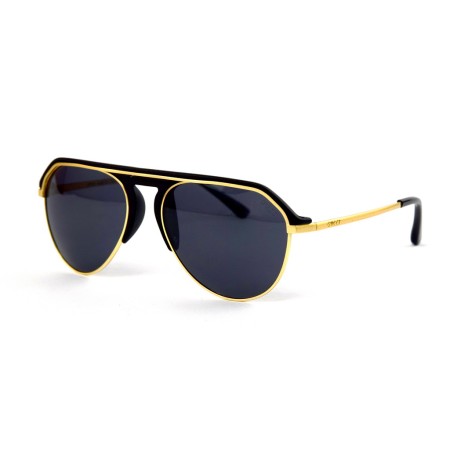 Gucci сонцезахисні окуляри 11793 золоті з сірою лінзою 