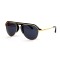 Gucci сонцезащитные очки 11793 золотые с серой линзой . Photo 1