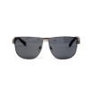 Gucci сонцезащитные очки 12077 металлик с чёрной линзой 