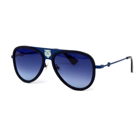 Gucci сонцезащитные очки 12399 синие с синей линзой 