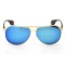 Hermes сонцезащитные очки 9456 золотые с синей линзой . Photo 2