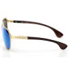 Hermes сонцезахисні окуляри 9456 золоті з синьою лінзою 