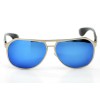 Hermes сонцезащитные очки 9457 металлик с синей линзой 