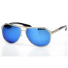 Hermes сонцезахисні окуляри 9457 металік з синьою лінзою 