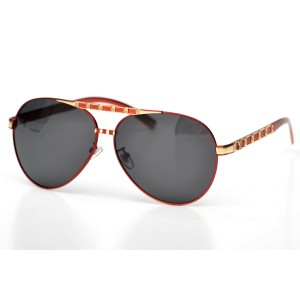 Louis Vuitton сонцезащитные очки 9645 красные с чёрной линзой 