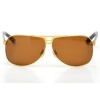 Louis Vuitton сонцезащитные очки 9649 золотые с коричневой линзой 