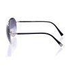 Louis Vuitton сонцезащитные очки 10062 серебряные с чёрной линзой 