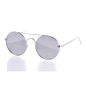 Женские сонцезащитные очки 10173 серебряные с ртутной линзой 