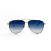 Louis Vuitton сонцезахисні окуляри 11942 білі з синьою лінзою 