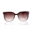 Женские сонцезащитные очки 10175 белые с коричневой линзой 