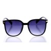 Женские сонцезащитные очки 10176 чёрные с чёрной линзой 
