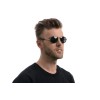 Montblanc сонцезащитные очки 9528 металлик с чёрной линзой 