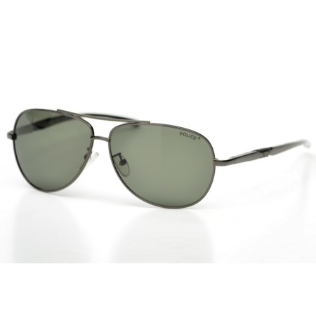 Police сонцезахисні окуляри 9565 металік з зеленою лінзою 