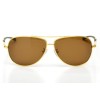 Police сонцезахисні окуляри 9566 золоті з коричневою лінзою 