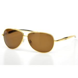 Police сонцезащитные очки 9566 золотые с коричневой линзой 