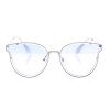 Іміджеві сонцезахисні окуляри 10177 срібні з блакитною лінзою 