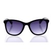Женские сонцезащитные очки 10179 чёрные с чёрной линзой 
