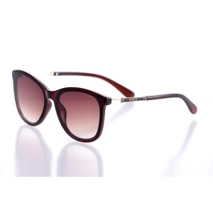 Женские сонцезащитные очки 10180 коричневые с коричневой линзой 