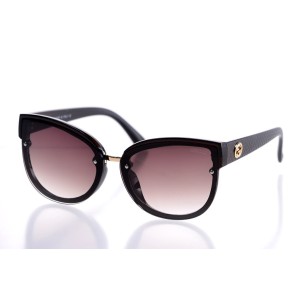 Женские сонцезащитные очки 10182 коричневые с коричневой линзой 