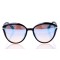Женские сонцезащитные очки 10193 чёрные с голубой линзой . Photo 2