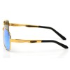 Другие сонцезащитные очки 9659 золотые с бирюзовой линзой 