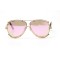 Інші сонцезахисні окуляри 11320 золоті з рожевою лінзою . Photo 2