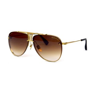 Другие сонцезащитные очки 12053 золотые с коричневой линзой 