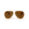 Другие сонцезащитные очки 12076 золотые с коричневой линзой 