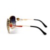 Другие сонцезащитные очки 12199 золотые с чёрной линзой 