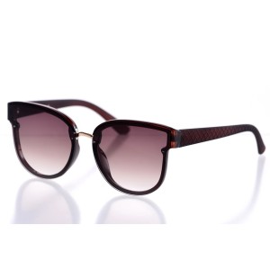 Жіночі сонцезахисні окуляри 10211 коричневі з коричневою лінзою 