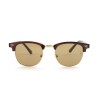 Ray Ban Clubmasters сонцезахисні окуляри 12687 коричневі з коричневою лінзою 