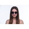 Жіночі сонцезахисні окуляри 10212 чорно-білі з фіолетовою лінзою 