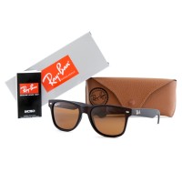 Ray Ban Wayfarer сонцезащитные очки 12507 темно-коричневые с коричневой линзой  фото