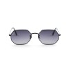 Ray Ban Metal (круглі) сонцезахисні окуляри 12485 чорні з темно-фіолетовоюлінзою 