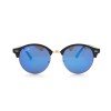 Ray Ban Metal (круглі) сонцезахисні окуляри 12681 чорні з синєдзеркало лінзою 