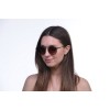 Женские сонцезащитные очки 10238 коричневые с коричневой линзой 