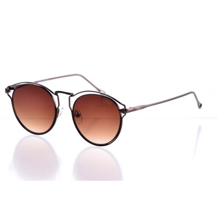 Женские сонцезащитные очки 10238 коричневые с коричневой линзой 