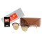 Ray Ban Round Metal (круглые) сонцезащитные очки 12689 коричневые скоричневой линзой . Photo 1