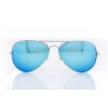 Ray Ban Original сонцезахисні окуляри 9112 срібні з синьою лінзою 