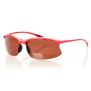 Cонцезахисні окуляри для водіїв спорт 6556 червоні з коричневою лінзою 