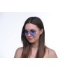 Іміджеві сонцезахисні окуляри 10242 сині з синьою лінзою 
