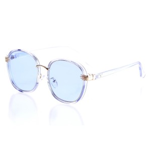 Имиджевые сонцезащитные очки 10242 синие с синей линзой 
