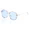 Имиджевые сонцезащитные очки 10242 синие с синей линзой . Photo 1