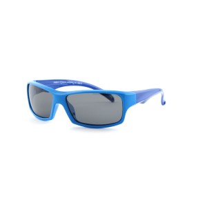 Детские сонцезащитные очки 12528 синие с чёрной линзой 