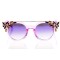 Имиджевые сонцезащитные очки 10248 розовые с фиолетовой линзой . Photo 2